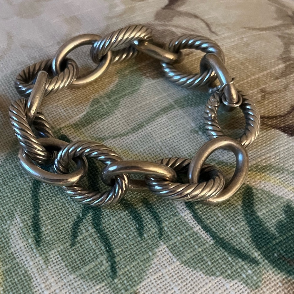 DAVID YURMAN Oval Link Chain Bracelet in Sterling Silver 17mm